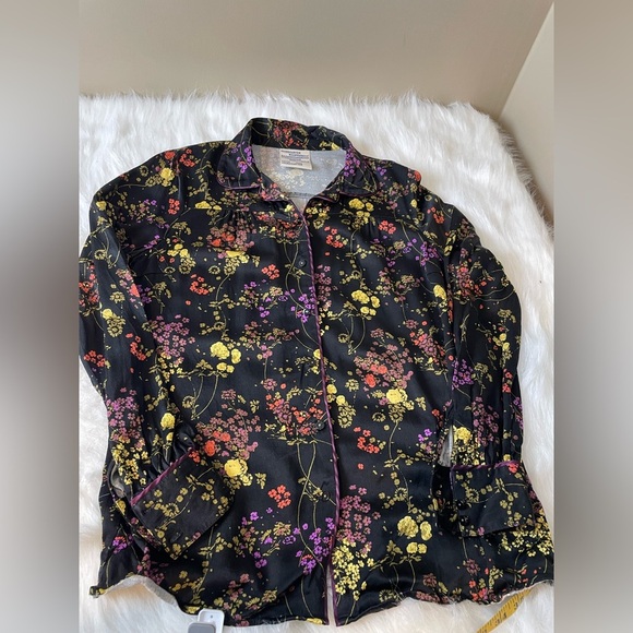 Anthro Pferdgarten Floral Black Button-Up Blouse - Picture 6 of 12